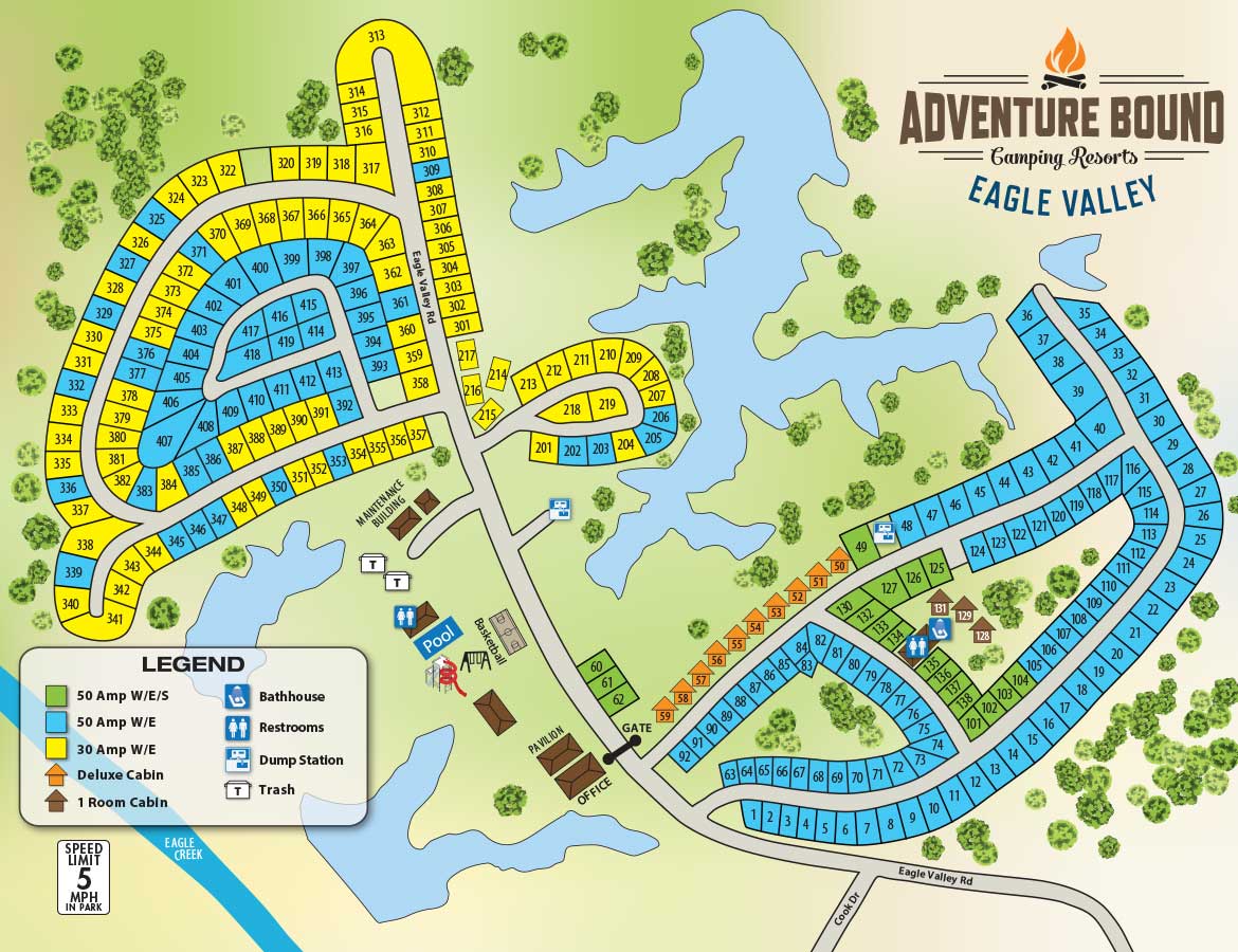 Adventure Bound Eagle Valley campground map